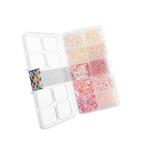 Sequins and Beads Kit -  Assorted - Pink (Box)