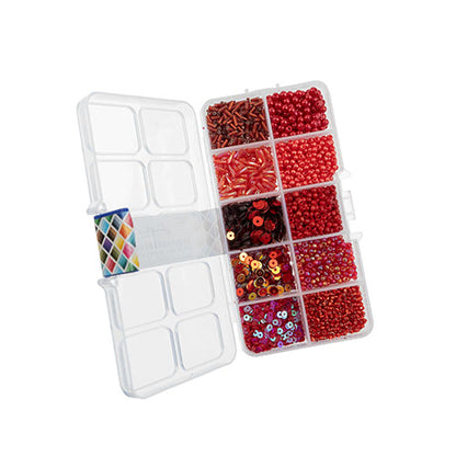 Sequins and Beads Kit -  Assorted - Red (Box)