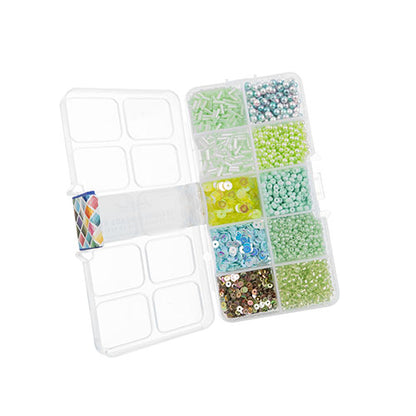 Sequins and Beads Kit -  Assorted - Light Green (Box)