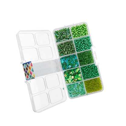 Sequins and Beads Kit -  Assorted - Green (Box)