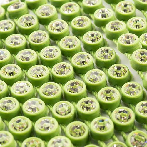 Preciosa - ss13 Rhinestone Trim - Grass Green Casing/ Crystal (1 Metre)