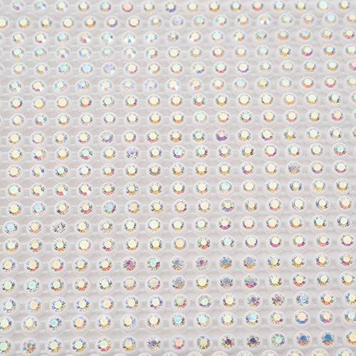 Crystal Lane Rhinestone Trim - ss8 (2.3mm) - White Casing/ Crystal AB (10yd)