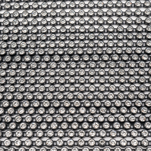 Crystal Lane Rhinestone Trim - ss8 (2.3mm) - Black Casing/ Crystal (10yd)
