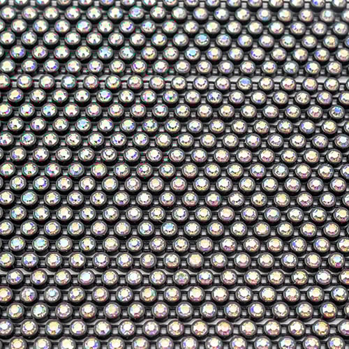 Crystal Lane Rhinestone Trim - ss8 (2.3mm) - Black Casing/ Crystal AB (10yd)