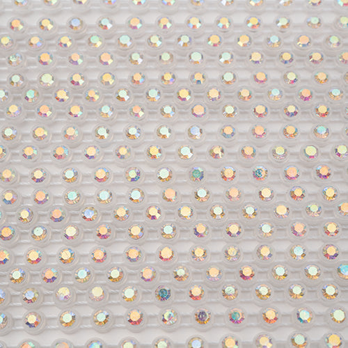 Crystal Lane Rhinestone Trim - ss12 (3mm) - Transparent Casing/ Crystal AB (10yd