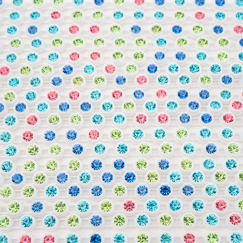 Crystal Lane Rhinestone Trim - ss12 (3mm) - White Casing/ Light Multi (10yd)