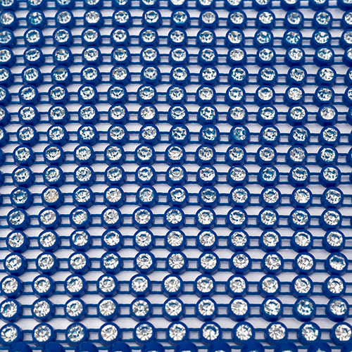 Crystal Lane Rhinestone Trim - ss12 (3mm) - Royal Blue Casing/ Crystal (10yd)