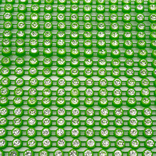 Crystal Lane Rhinestone Trim - ss12 (3mm) - Mint Casing/ Crystal (10yd)