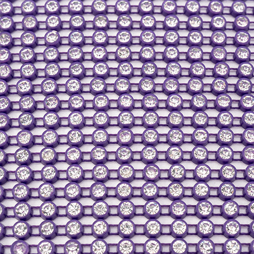 Crystal Lane Rhinestone Trim - ss12 (3mm) - Purple Casing/ Crystal (10yd)