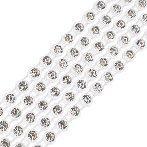 Crystal Lane Rhinestone Trim - ss8 (2.3mm) - Transparent Casing/ Crystal (1yd)