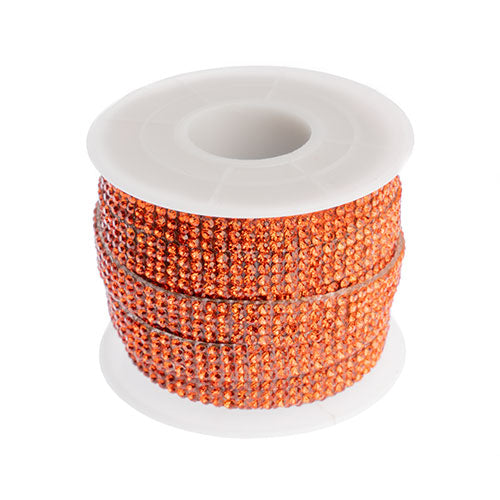 Glass Stone Trim Hot Fix - 4 Rows - Hyacinth (5m)