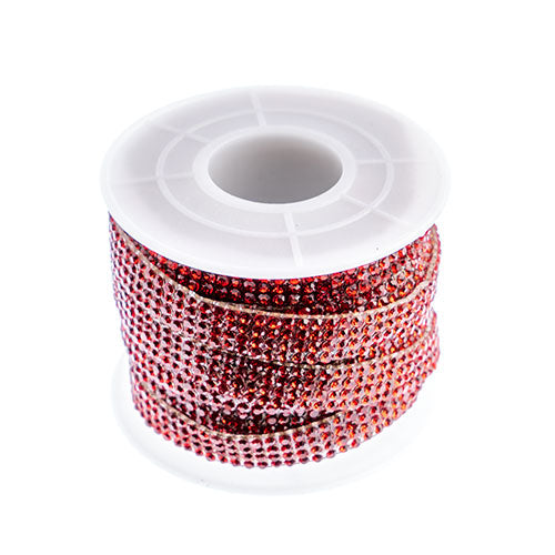 Glass Stone Trim Hot Fix - 4 Rows - Light Siam (5m)