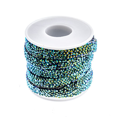 Resin Trim Hot Fix - Crystal Crush - Jet AB (5m)