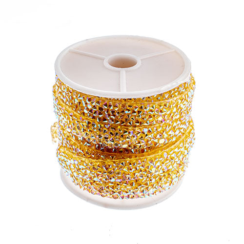 Resin Trim Hot Fix - Crystal Crush - Citrine AB (5m)