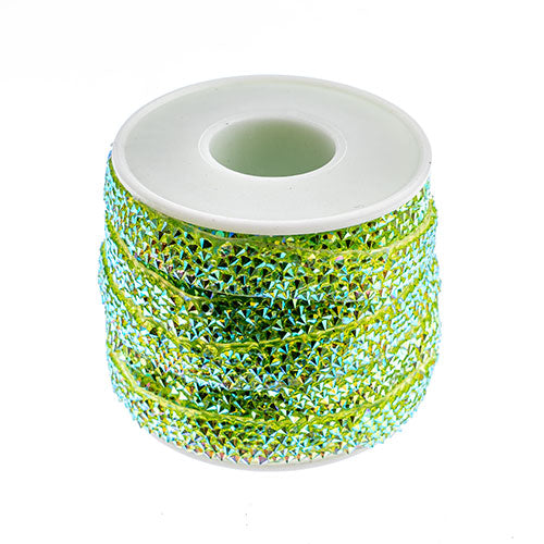 Resin Trim Hot Fix - Crystal Crush - Peridot AB (5m)