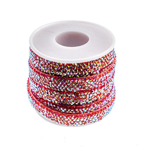 Resin Trim Hot Fix - Crystal Crush - Siam AB (5m)