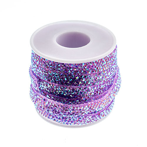 Resin Trim Hot Fix - Crystal Crush - Purple AB (5m)