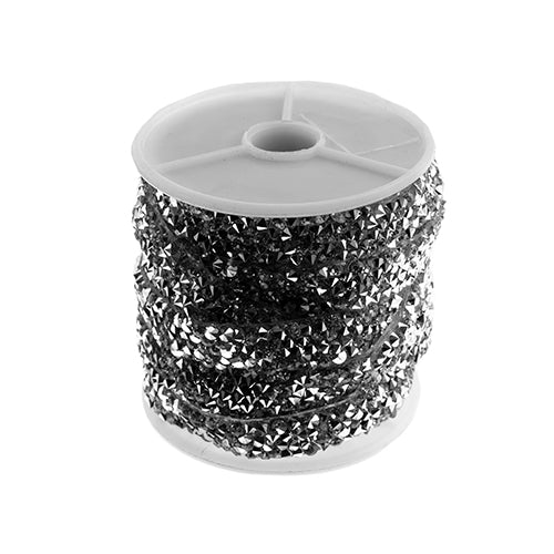 Resin Trim Hot Fix - Crystal Crush - Hematite (5m)