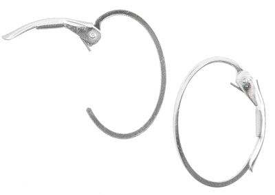 Earring -  Oval Leverbacks - Sterling (Pair)
