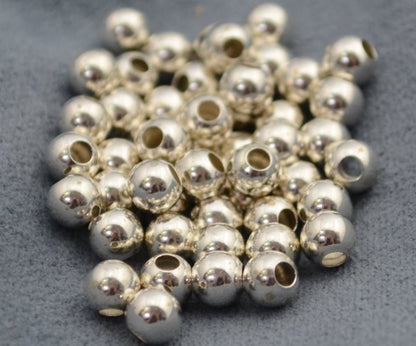 Sterling Beads - 5mm Seamless Round - Bright Sterling