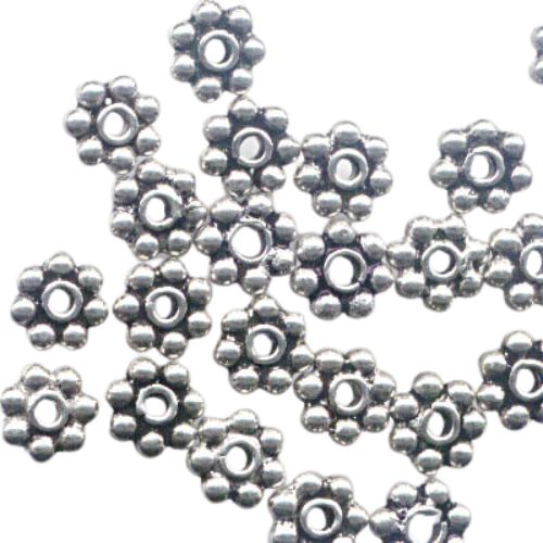 Sterling Spacer Beads - 6mm - Daisy Spacers - Sterling (5 grams)