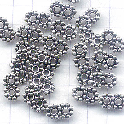 Sterling Findings - 2 Hole Daisy Spacer Connector - Sterling (10)