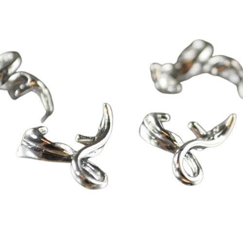 Pinch Bail - Butterfly Leaf - Sterling