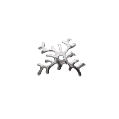 Bead Cap Coral - 12mm - Sterling