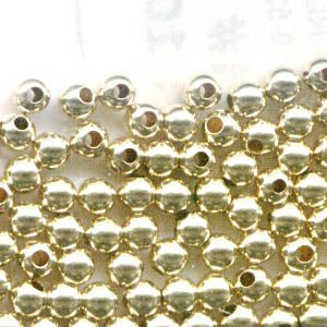 Fine Metal Beads - 3mm Round - Gold-filled (10)