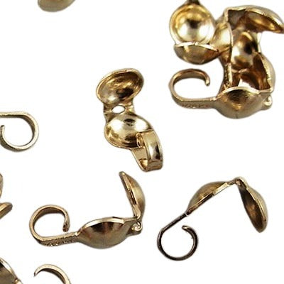 Clamshell Bead Ends - Gold-filled (Pair)