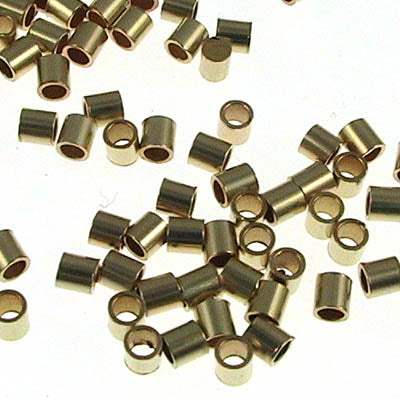 Crimp Tubes - Seamless - 2mm  - Gold-filled (25)