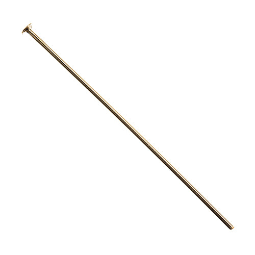 Headpins - 1.5in / 21ga Flat head - 18kt Goldplated (Pack)