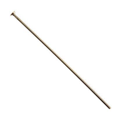 Headpins - 1.5in / 21ga Flat head - 18kt Goldplated (Pack)