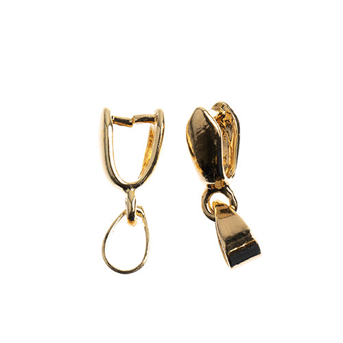 Pinch Bail with Loop - 16mm - 18kt Goldplated (Pack)