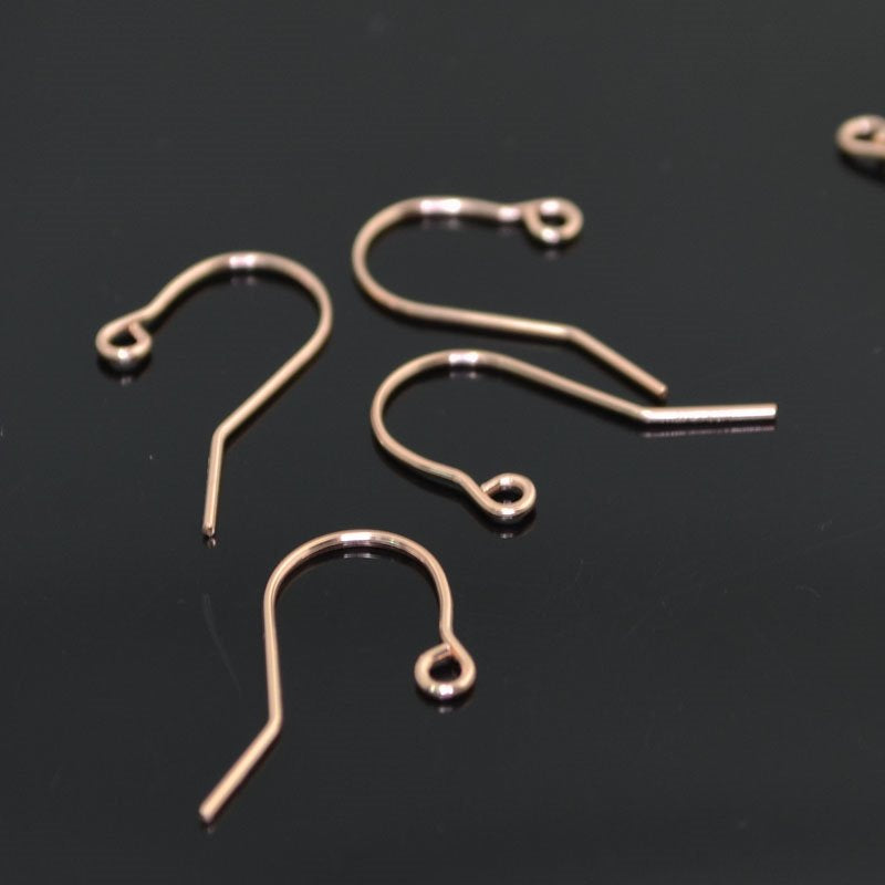 Earring -  Simple Earwire - 14 Kt Rose Gold-filled (Pair)
