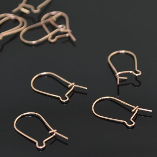 Earring - 16mm Kidney Earwire - 14 Kt Rose Gold-filled (Pair)