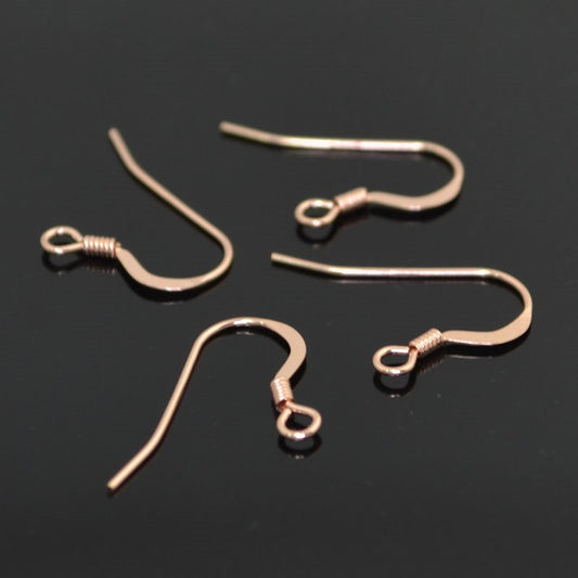 Earring -  French Style Classic Fishhook - 14 Kt Rose Gold-filled (Pair)