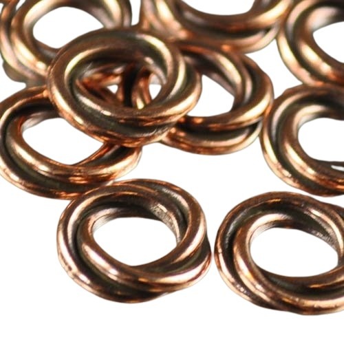 Metal - Floating Rings - 12mm - Love Knot Twined Rings - Antique Copper