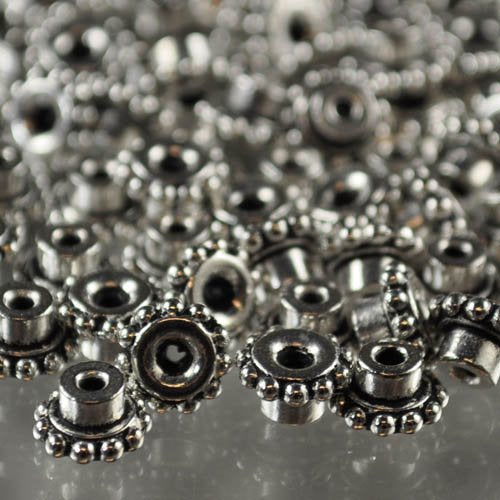 Bead Aligner - ID 4mm - Antique Silver (10)