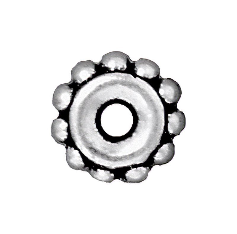 Bead Aligner - ID 4mm - Antique Silver (10)