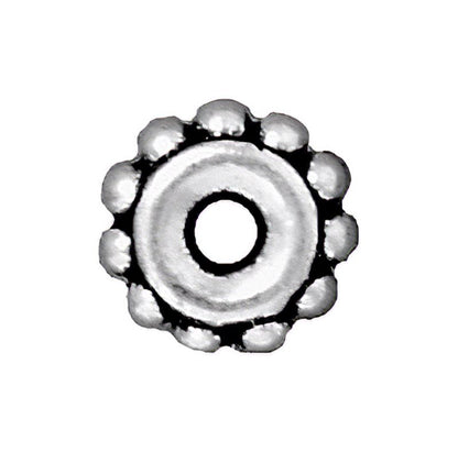 Bead Aligner - ID 4mm - Antique Silver (10)