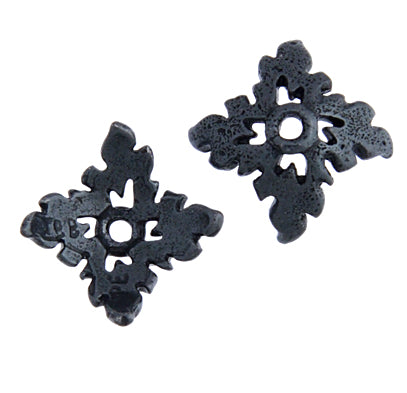 Bead Cap Lacey Square - Gunmetal