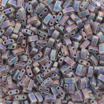 Miyuki -  Half Tila - Chocolate Brown Transparent AB Matte (50g)