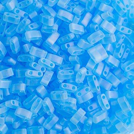 Miyuki -  Half Tila - Aquamarine Transparent AB Matte (50g)