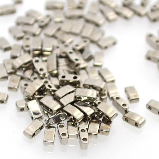 Miyuki -  Half Tila - Nickel-Plated (5 grams)