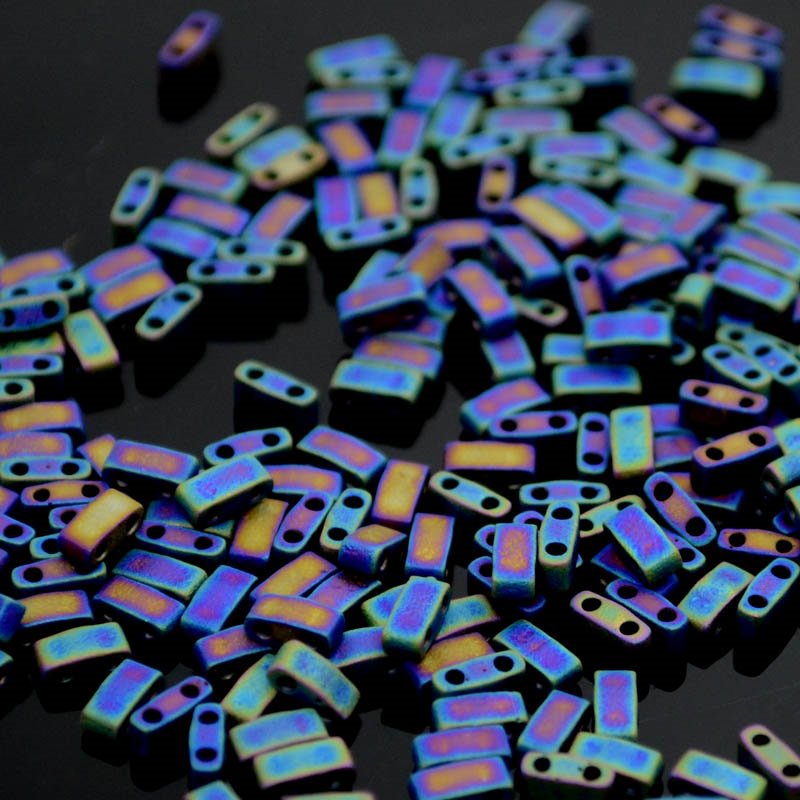 Miyuki -  Half Tila - Matte Black AB (5g)