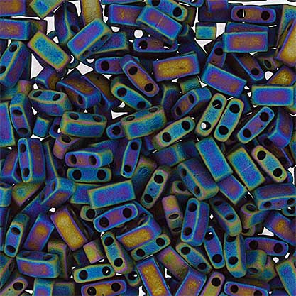 Miyuki -  Half Tila - Black Opaque AB Matte (50g)