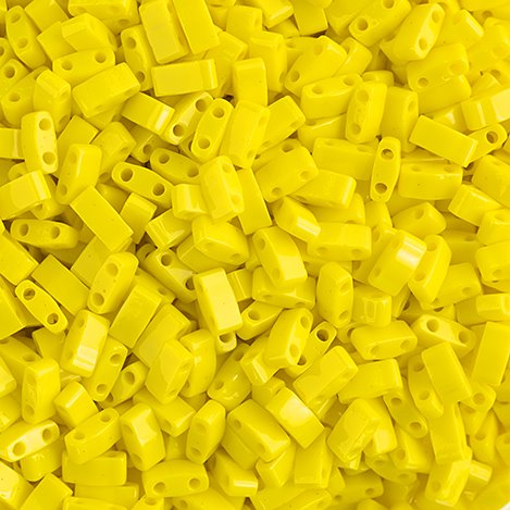 Miyuki -  Half Tila - Opaque Lemon Yellow (5g)