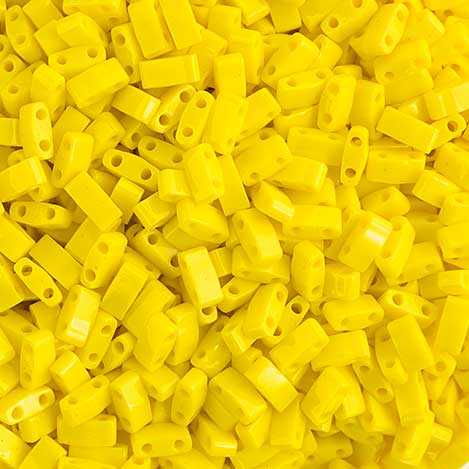 Miyuki -  Half Tila - Lemon Yellow Opaque (50g)