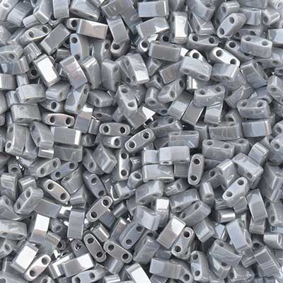 Miyuki -  Half Tila - Light Silver Grey Opaque Luster (50g)